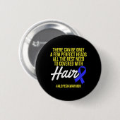 Alopecia Awareness Haarausfall Krieger Perfect Hea Button (Vorne & Hinten)