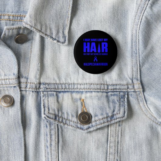 Alopecia Awareness Haarausfall Krieger Überlebende Button (Beispiel)