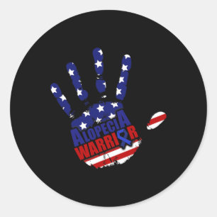 Alopecia Awareness Hair Loss Krieger Symbol Tool S Runder Aufkleber