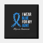 Alopecia Awareness Ich trage Blue für meine Tante  Magnet (Vorne)