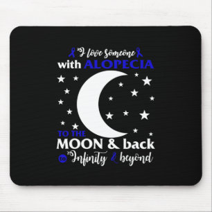 Alopecia-Bewusstsein Dunkelblaues Band Haarverlust Mousepad