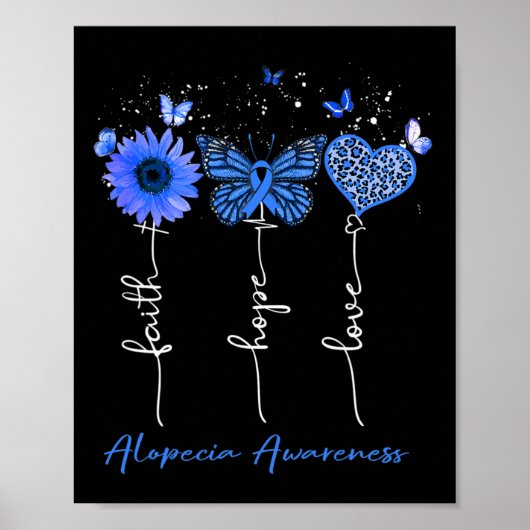 Alopecia Bewusstsein Glaube Hoffnung Liebe Leopard Poster (Vorne)