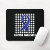 Alopecia-Bewusstsein Haarausfall Krieger USA-Flagg Mousepad (Mit Mouse)