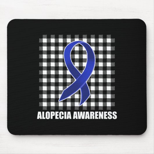 Alopecia-Bewusstsein Haarausfall Krieger USA-Flagg Mousepad (Vorne)