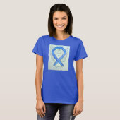 Alopecia Blue Awareness Ribbon Engel Custom Shirt (Vorne ganz)