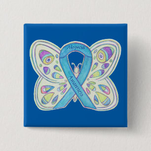 Alopecia Butterfly Awareness Ribbon Benutzerdefini Button