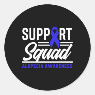 Alopecia Krieger Unterstützung Squad Alopezie Bewu Runder Aufkleber