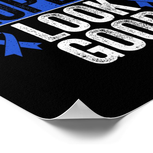 Alopecia sehen gut Haare verlieren Blue Ribbon Awa Poster (Ecke)