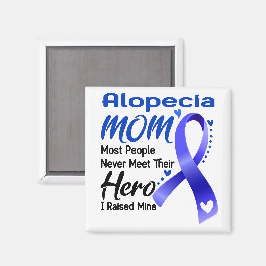Alopecia Sensibilisierung Monat Band Geschenke Magnet (Vorderseite/Rückseite)