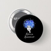 Alopecia Sensibilisierung Schmetterlinge Geschenk Button (Vorne & Hinten)