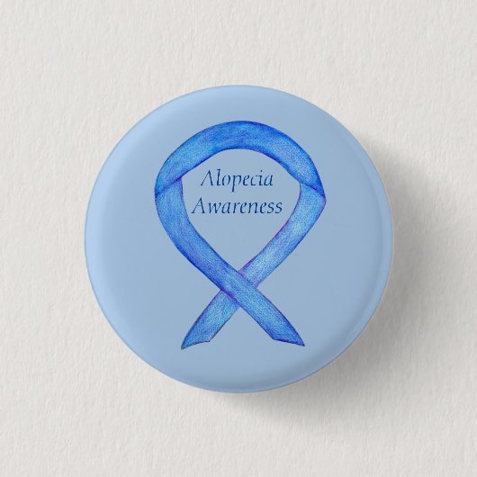 Alopecia Sensibilisierungskampagne Bon Custom Art  Button (Vorderseite)