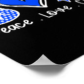 Alopecia Sensibilisierungsmonat Blauer Schleim Pea Poster (Ecke)