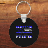 Alopecia Usa Flag United Staaten Flag Support Schlüsselanhänger (Vorderseite)