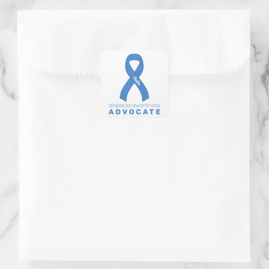 Alopezie Advocate Weißer Quadrat Aufkleber (Tasche)
