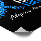 Alopezie Awareness Ich trage Blau für meinen Freun Poster (Ecke)