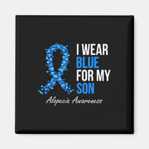 Alopezie Awareness Ich trage Blau für meinen Sohn Magnet