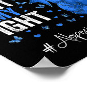 Alopezie-Bewusstsein der Blauen Ribbon-Tochter Poster (Ecke)