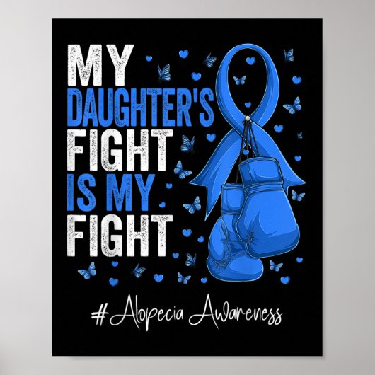 Alopezie-Bewusstsein der Blauen Ribbon-Tochter Poster (Vorne)