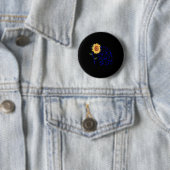 Alopezie Bewusstsein Dunkle blaue Ribbon Haarausfa Button (Beispiel)