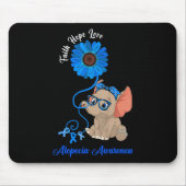 Alopezie Bewusstsein Elefant Glaube Hoffnung Liebe Mousepad (Vorne)