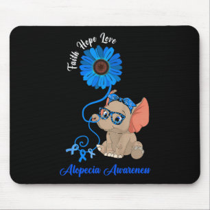 Alopezie Bewusstsein Elefant Glaube Hoffnung Liebe Mousepad