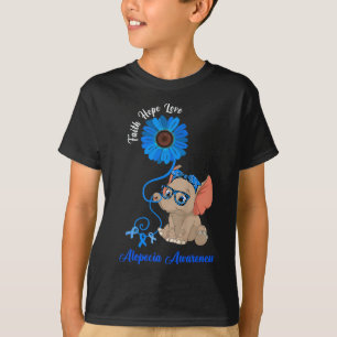 Alopezie Bewusstsein Elefant Glaube Hoffnung Liebe T-Shirt