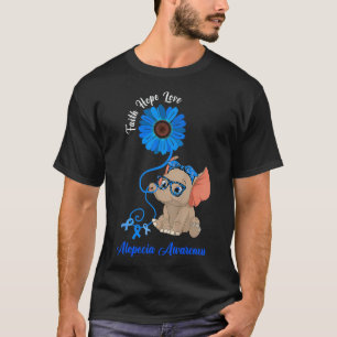 Alopezie Bewusstsein Elefant Glaube Hoffnung Liebe T-Shirt