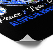 Alopezie Bewusstsein Frieden Liebe Heilung Genom Poster (Ecke)