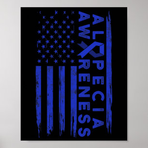 Alopezie Bewusstsein Haar Verlust Krieger andauern Poster