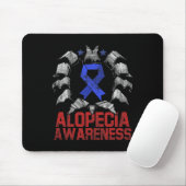 Alopezie Bewusstsein Haar Verlust Krieger Lebendig Mousepad (Mit Mouse)