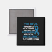 Alopezie Bewusstsein Ich bin der Sturmteufel Magnet (Vorderseite/Rückseite)