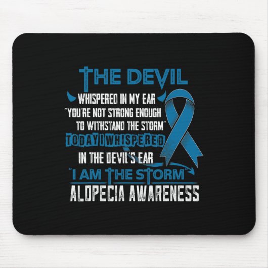Alopezie Bewusstsein Ich bin der Sturmteufel Mousepad (Vorne)