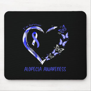 Alopezie Bewusstsein Ich bin Überlebender Herz Ban Mousepad