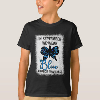 Alopezie Bewusstsein im September tragen wir Blue  T-Shirt