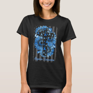 Alopezie Bewusstsein Sonnenblume Amerikanische Fla T-Shirt
