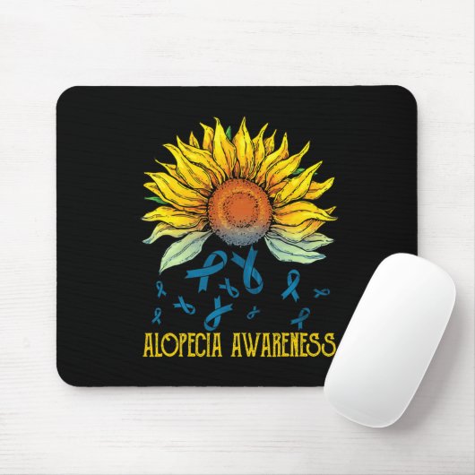 Alopezie Bewusstsein Sonnenblume Mousepad (Mit Mouse)