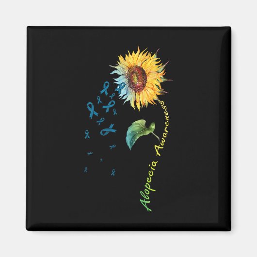Alopezie Bewusstsein Sonnenblumen 1 Magnet (Vorne)