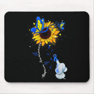Alopezie Bewusstsein Sonnenblumen Elefanten Männer Mousepad