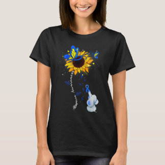 Alopezie Bewusstsein Sonnenblumen Elefanten Männer T-Shirt