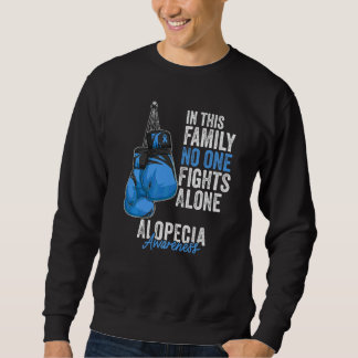 Alopezie-Bewusstseinsmonat Handschuhe Dunkle Blaue Sweatshirt