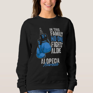 Alopezie-Bewusstseinsmonats-Handschuhe Dunkle Blau Sweatshirt