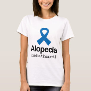 Alopezie-blaues Bewusstseins-Bandzitat T-Shirt