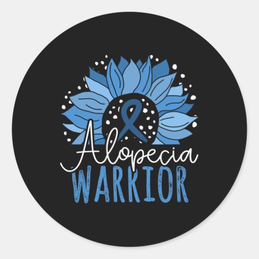 Alopezie Krieger1 Runder Aufkleber (Vorderseite)