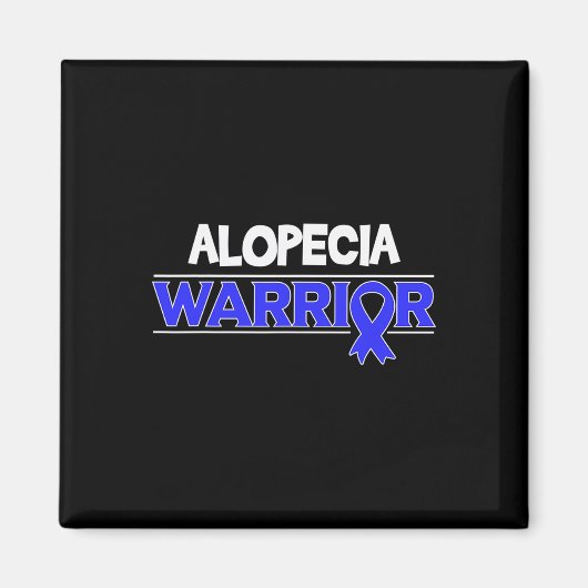 Alopezie Krieger Haarausfall Bewusstsein Band Magnet (Vorne)