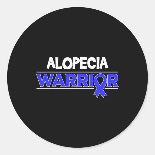 Alopezie Krieger Haarausfall Bewusstsein Band Runder Aufkleber (Vorderseite)