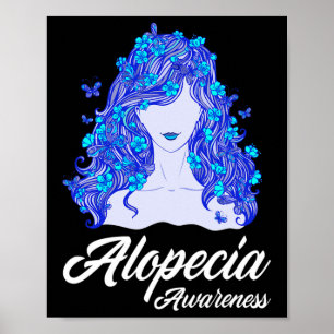 Alopezie Krieger Haarausfall Krieger Alopecia Awar Poster