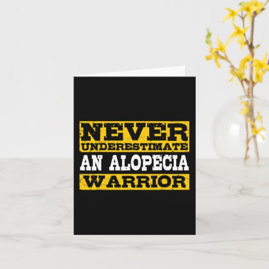 Alopezie Krieger unterstützen Haarausfall Bewussts Karte (Gelbe Blume)