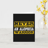 Alopezie Krieger unterstützen Haarausfall Bewussts Karte (Gelbe Blume)