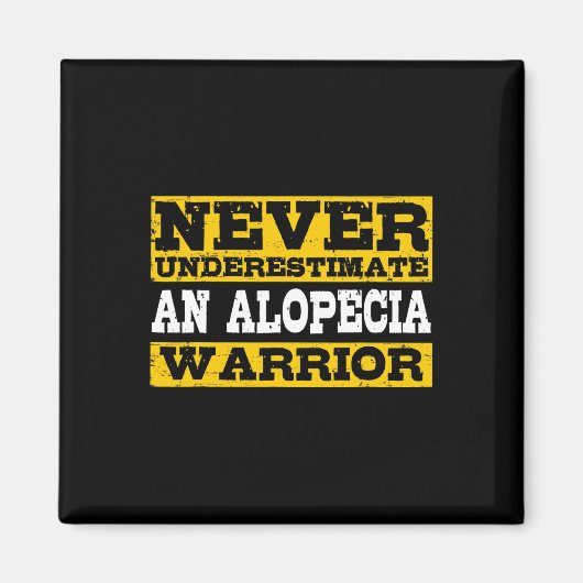 Alopezie Krieger unterstützen Haarausfall Bewussts Magnet (Vorne)