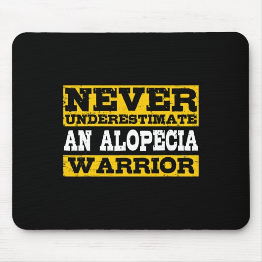 Alopezie Krieger unterstützen Haarausfall Bewussts Mousepad (Vorne)